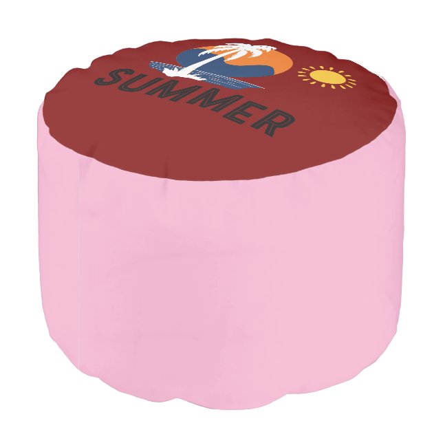 Summer Sunshine Design Pouf (Angled Back)