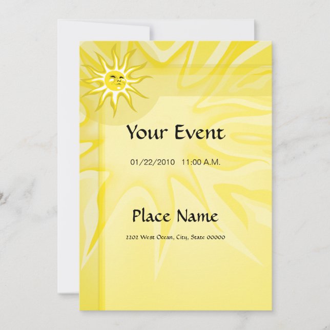 Summer Sunshine Invitation Basic Paper 5x7 (Front)