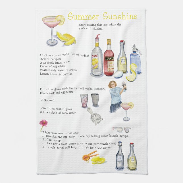 Summer Sunshine Kitchen Towel (Vertical)