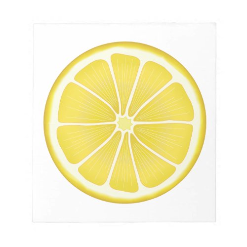 Summer Sunshine Lemon Notepad