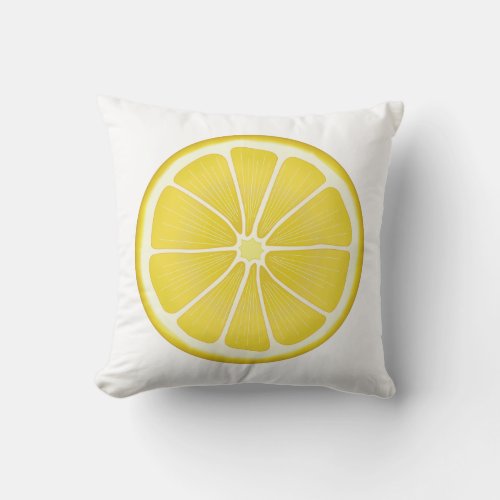 Summer Sunshine Lemon Throw Pillow