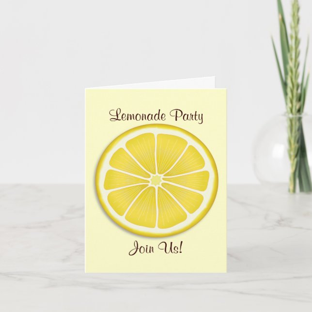 Summer Sunshine Lemonade Party  Invitation (Front)