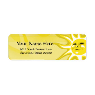 Summer Sunshine Return Address label
