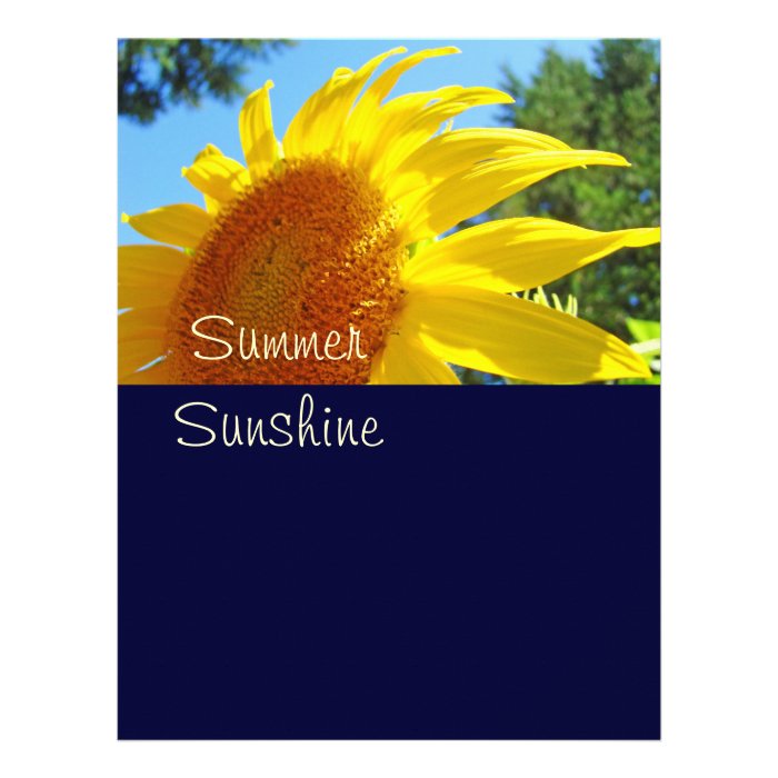 Summer Sunshine Scrapbook Themed paper Sunflower Letterhead Design