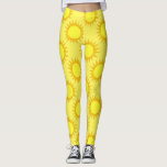 Summer Sunshine Yellow Sun Suns Sunny Day Leggings<br><div class="desc">Leggings feature an original marker illustration of a bright yellow summer sunshine.</div>