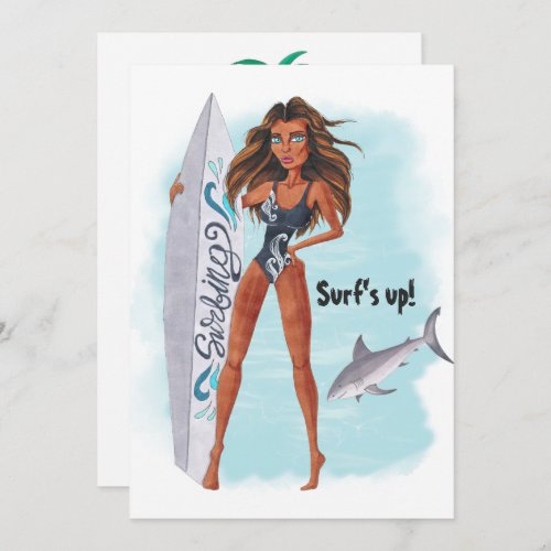 Summer Surf Beach Bachelorette Party Invitation