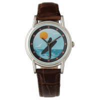 Summer Surf Beach Classic Brown Leather Watches