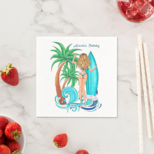 Summer Surf Beach Party Napkins