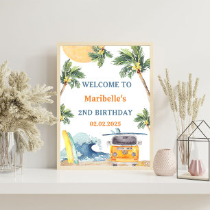 Summer Surf Birthday Party Foam Board