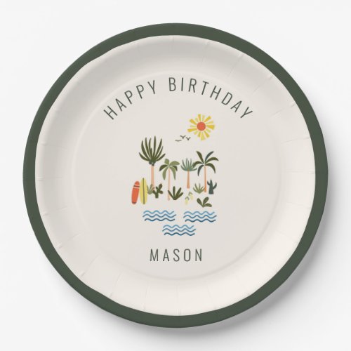 Summer Surf Birthday Party  Paper Plates