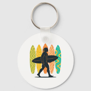 Summer Surfboarder Wave Surfing Surfboard Beach Su Keychain