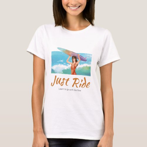 Summer Surfer Beach Girl  T_Shirt