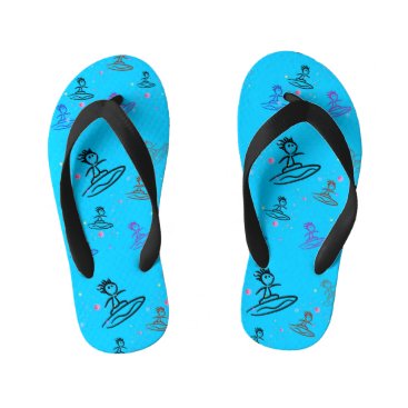Summer surfer design kid's flip flops Summer surfer design kid's flip flops