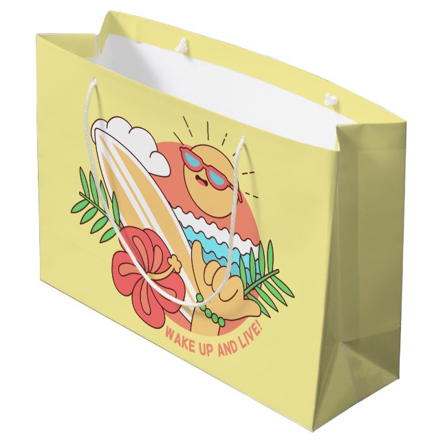 Summer Surfer large gift bag (Back Angled)