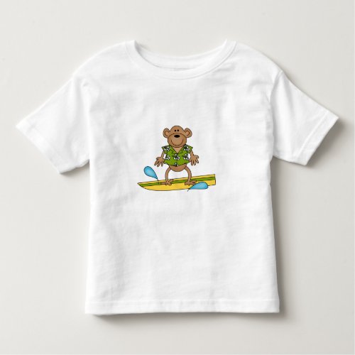 Summer Surfer Monkey Toddler T_shirt