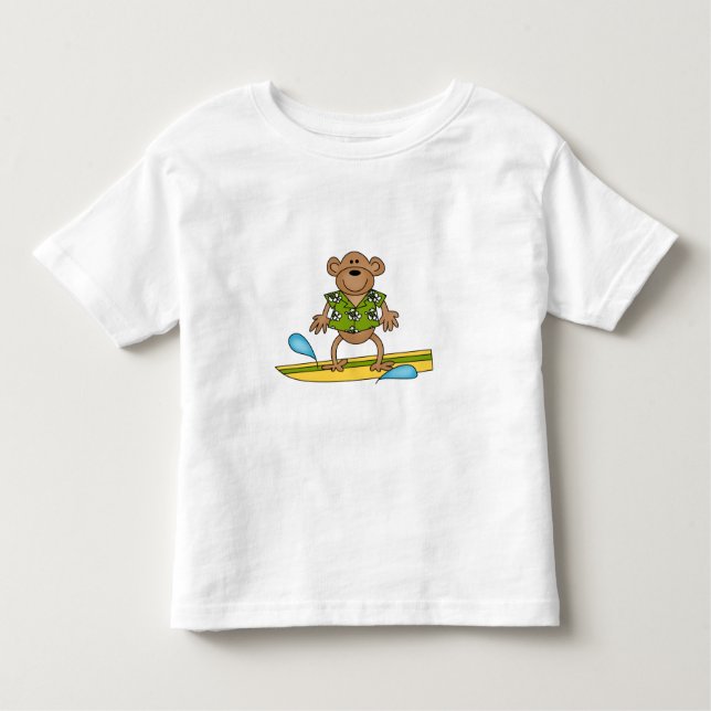 Summer Surfer Monkey Toddler T-shirt (Front)