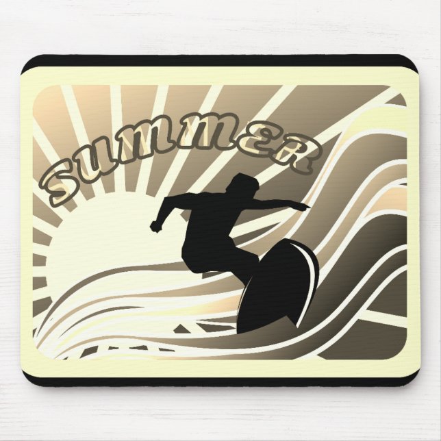 Summer Surfing Fun Mouse Pad (Front)