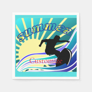 Summer Surfing Fun Thunder_Cove Napkins
