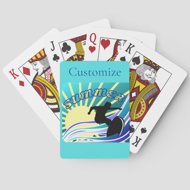 Summer Surfing Fun Thunder_Cove Poker Cards (Back)