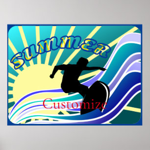 Summer Surfing Fun Thunder_Cove Poster