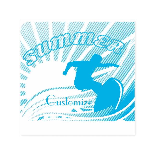 Summer Surfing Fun Thunder_Cove Self-inking Stamp (Design)