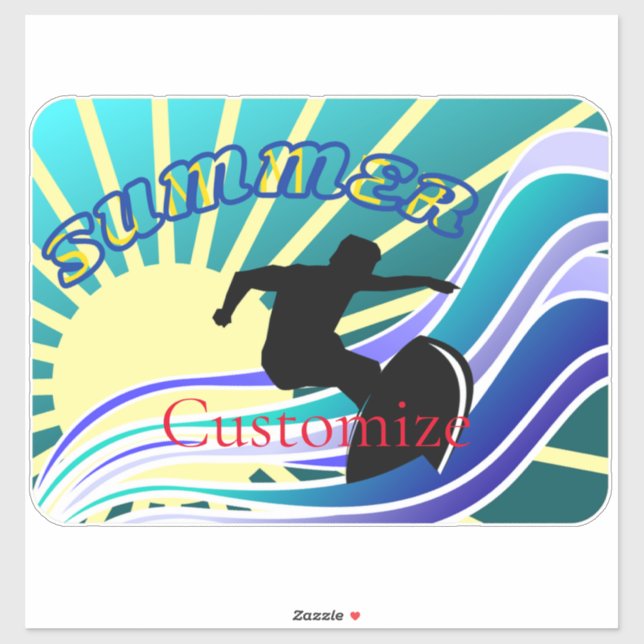 Summer Surfing Fun Thunder_Cove Sticker (Sheet)