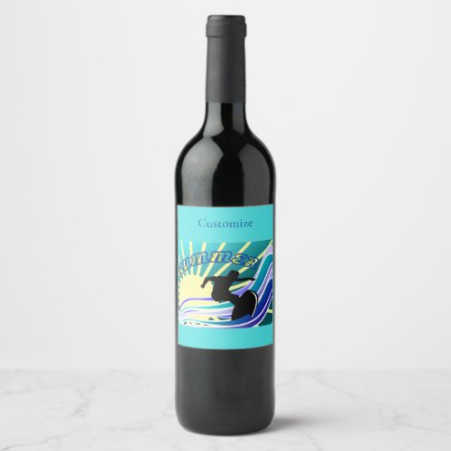 Summer Surfing Fun Thunder_Cove Wine Label