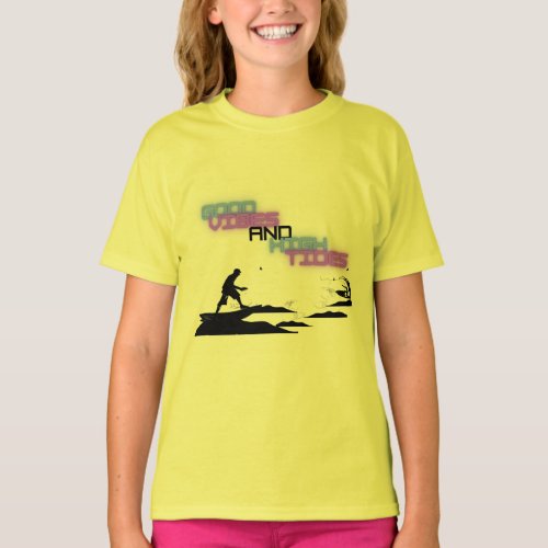 Summer Surfing Good vibes and high tides T_Shirt