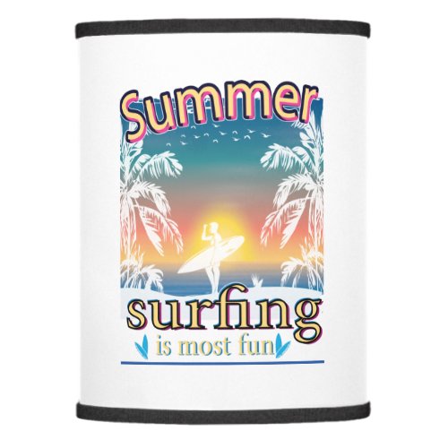 Summer _ Surfing Is Most Fun Lamp Shade