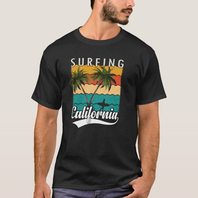 Summer Surfing the California Beach T-Shirt (Front)