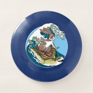 Summer Surfing - Turtle and Rabbit Illustration Wham-O Frisbee