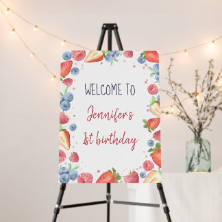 Summer Sweet Berry 1st Birthday Foam Boards