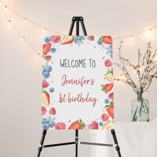 Summer Sweet Berry 1st Birthday Foam Boards