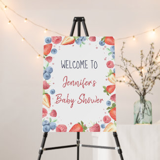 Summer Sweet Berry Baby Shower Foam Boards