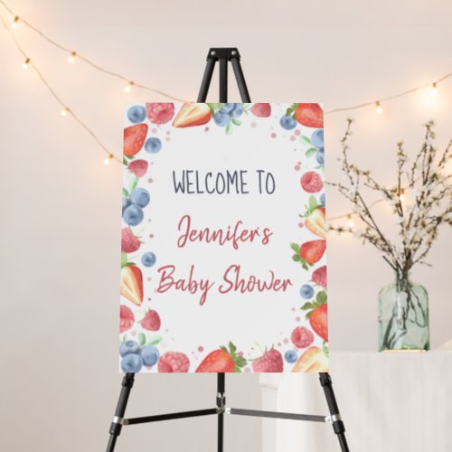 Summer Sweet Berry Baby Shower Foam Boards