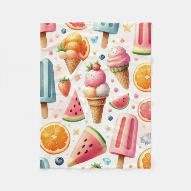 Summer Sweet escape Fleece Blanket (Front)