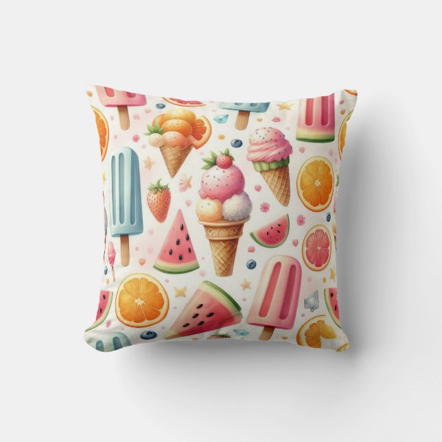 Summer Sweet escape Throw Pillow (Front)