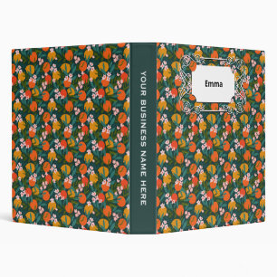 Summer Sweet Greenery Oranges Lemons Garden  3 Ring Binder
