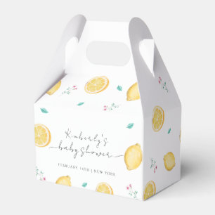 Summer Sweet Lemon Citrus Baby Shower Favor Boxes