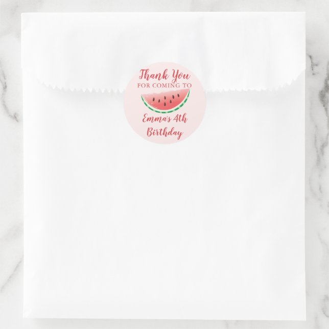 Summer Sweet Watermelon Thank You Stickers (Bag)