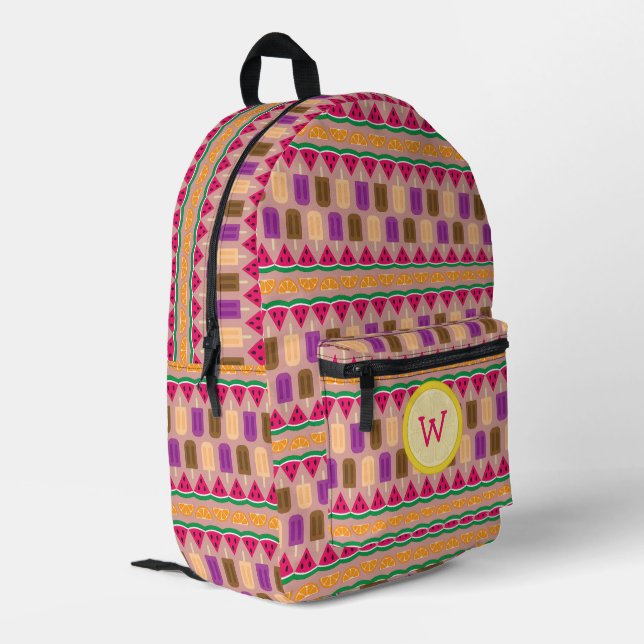 Summer Sweets Printed Backpack (Back Corner Left)