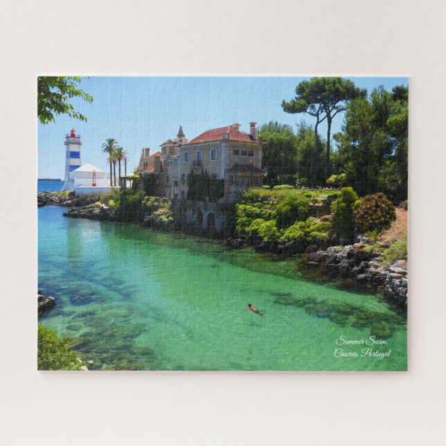 Summer Swim, Cascais Portugal Jigsaw Puzzle (Horizontal)