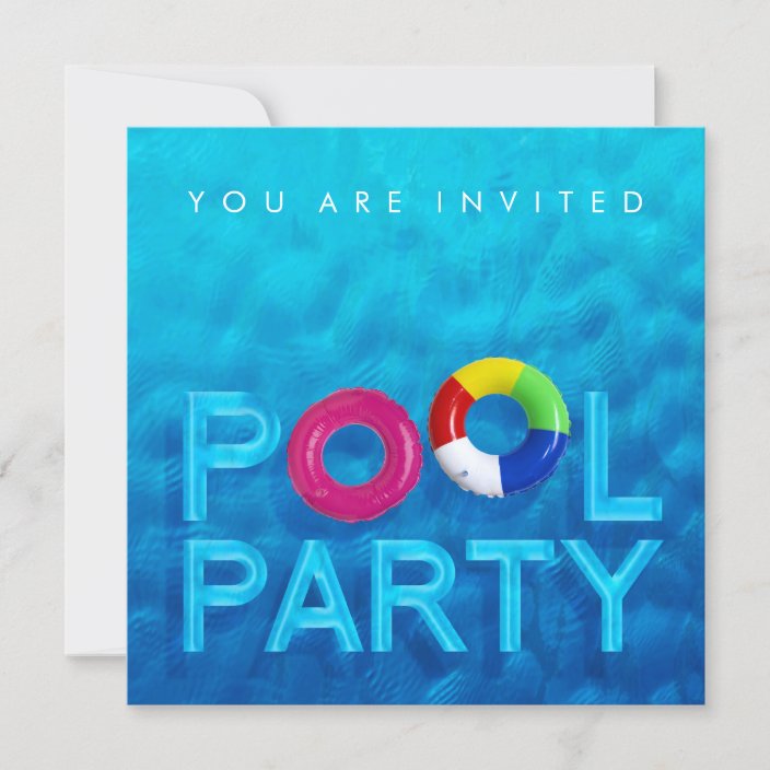 Summer Swimming Pool Party invitation | Zazzle.com