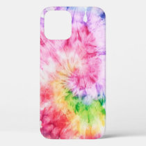 Summer Swirls: Pastel Tie-Dye Pattern iPhone 12 Case