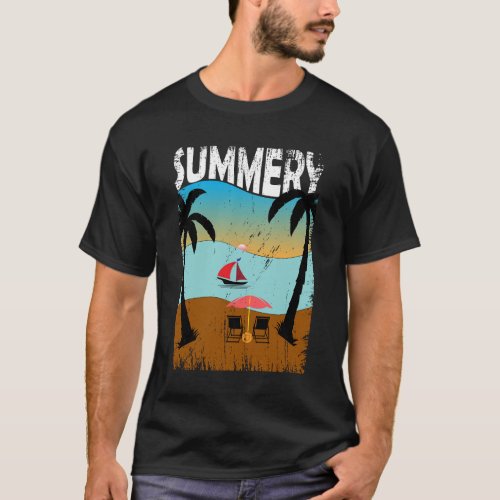 summer t shirt design vector illustration