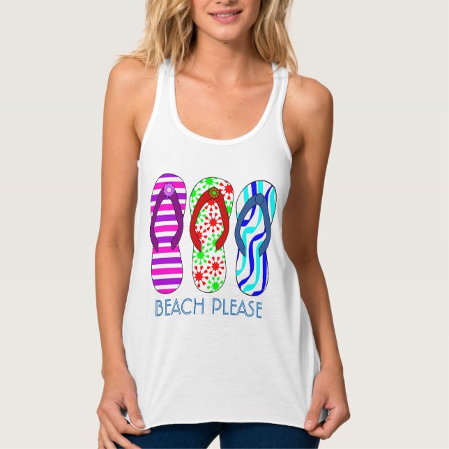 SUMMER T SHIRT,SUMMER TIME,beach please Tank Top (Front)