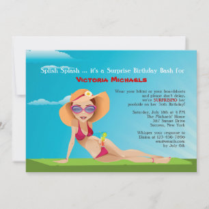Summer Tan Birthday Party Invitation