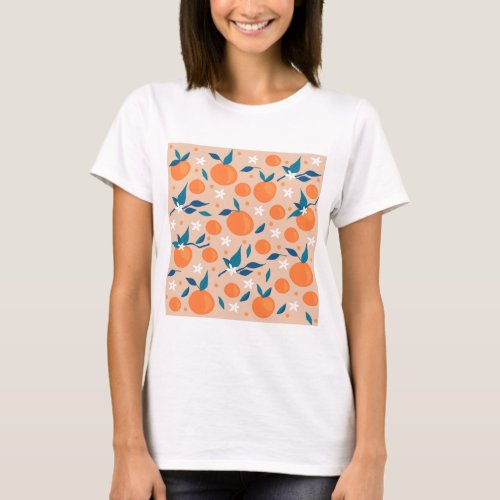 Summer tangerines and flowers T_Shirt