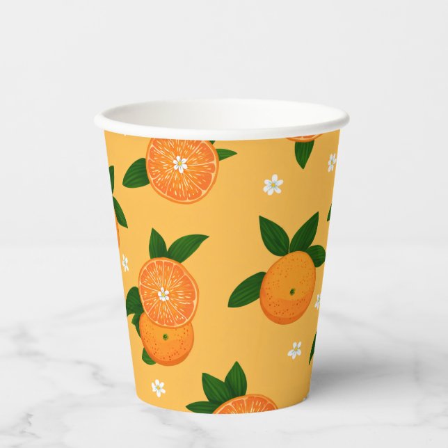 Summer Tangerines Paper Cups (Front)