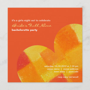 Summer tango Bachelorette Party Invitation